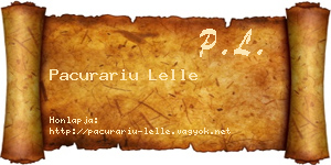 Pacurariu Lelle névjegykártya
